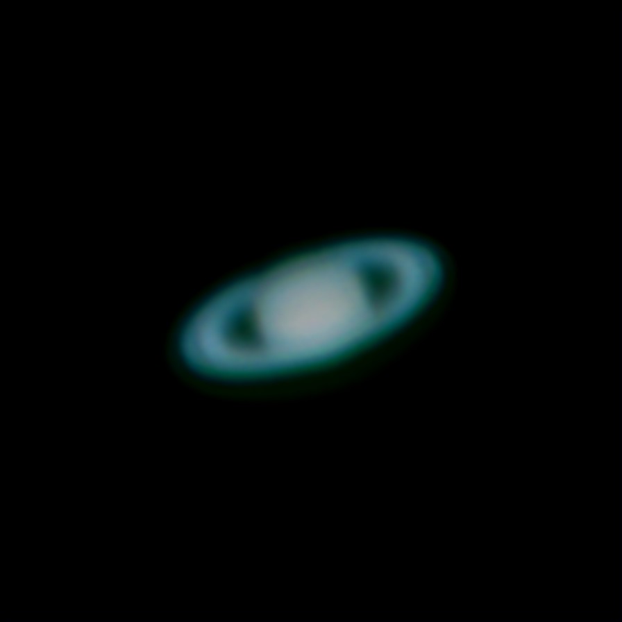 Planetary astrophotography of Saturn on 7 August 2020